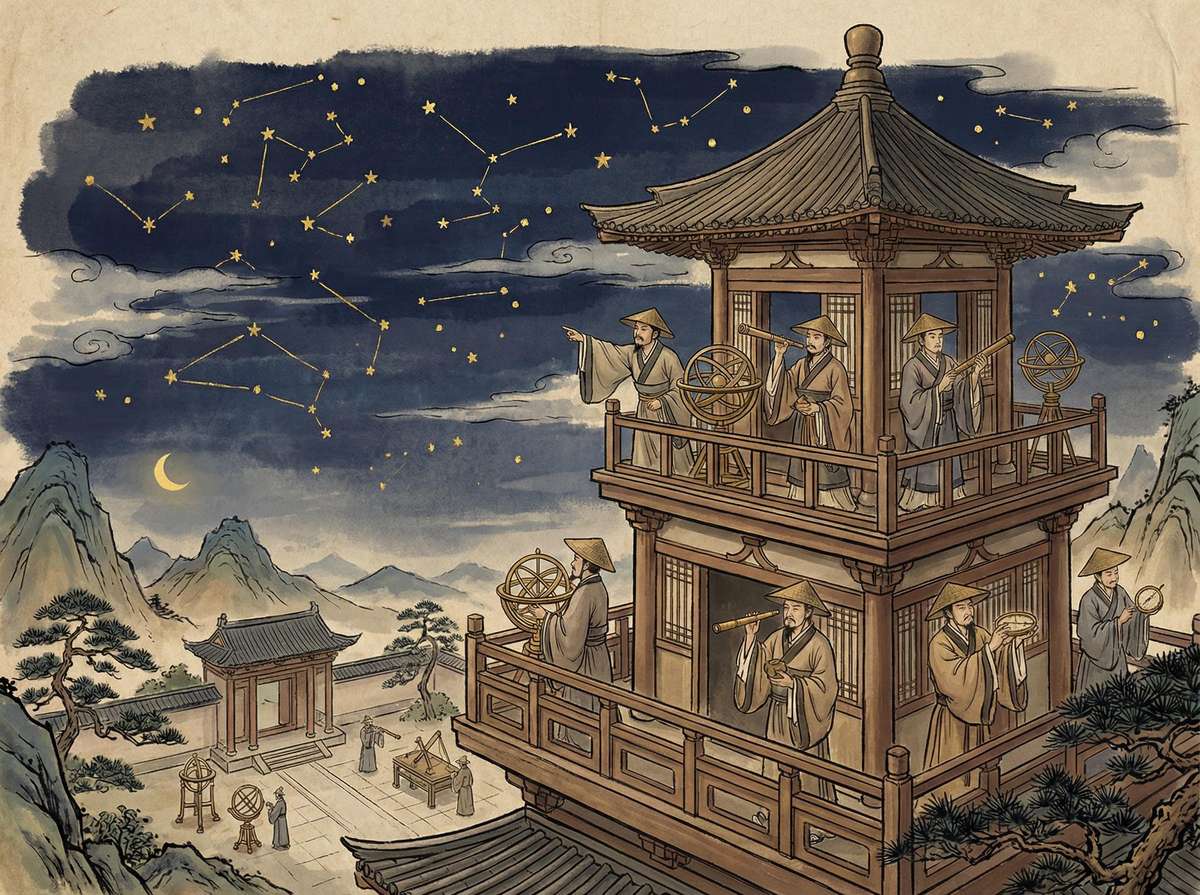 古代天文观测场景 - 南宫体育